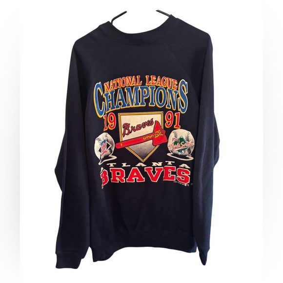 Vintage 1991 Atlanta Braves Crewneck - Picture 1 of 4